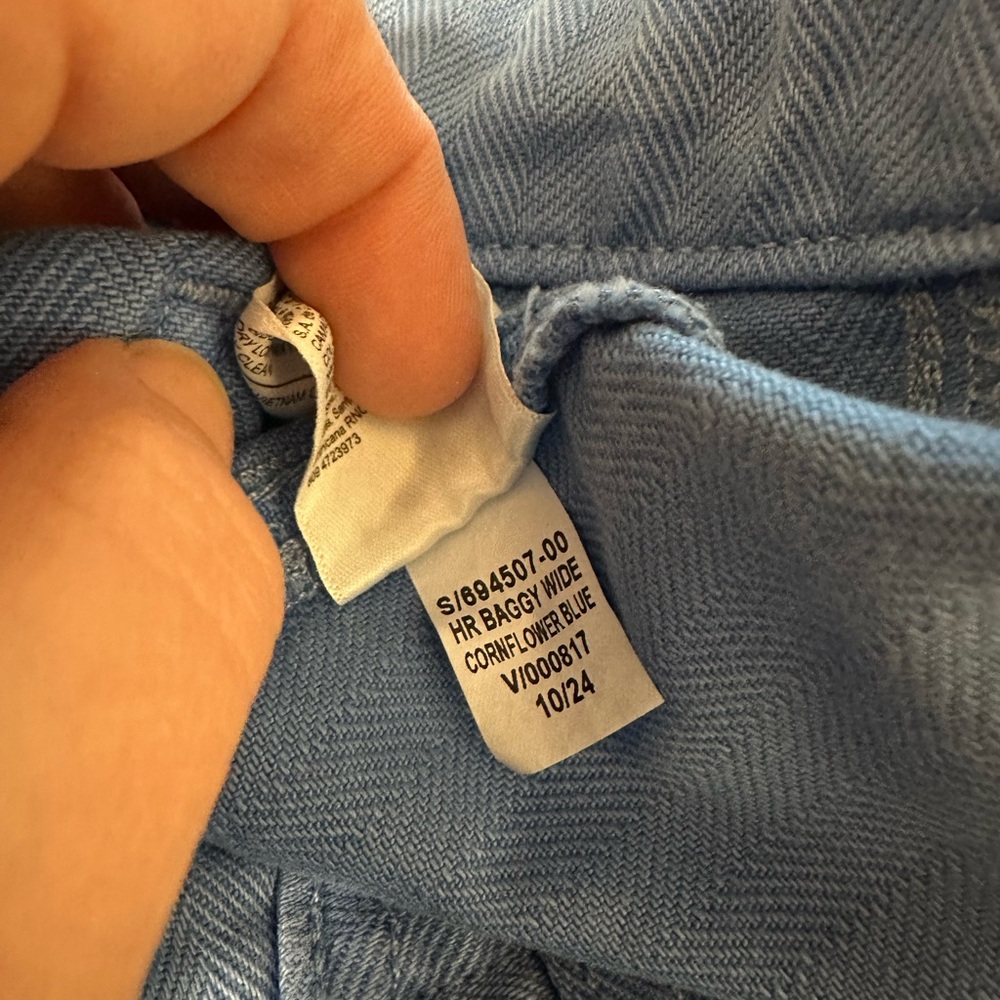Old Navy Baggy High Rise 14 Tall Cornflower Blue - Picture 6 of 6